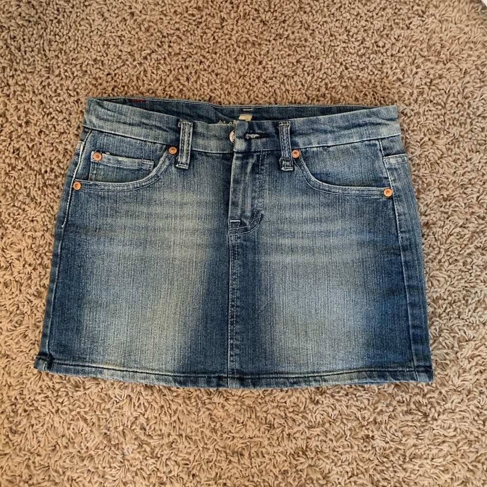 7 For All Mankind Denim Miniskirt